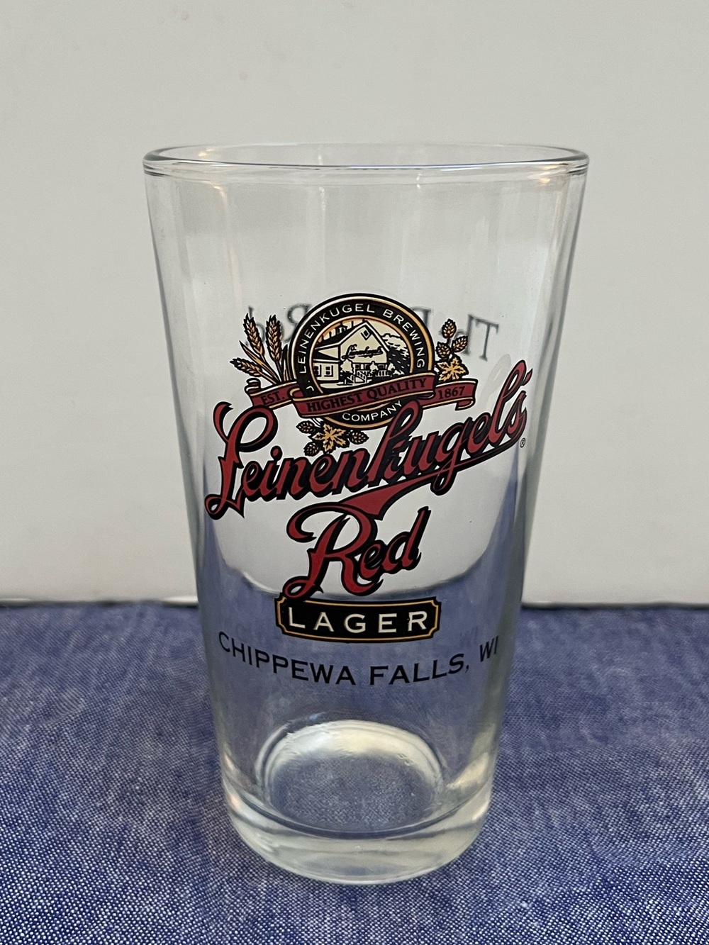 Leinenkugel's Red Lager Glass Beer Pint Chippewa Falls WI Leines The Better Red